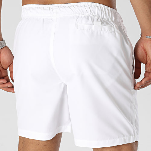 Short De Bain Logo Blanc Noir