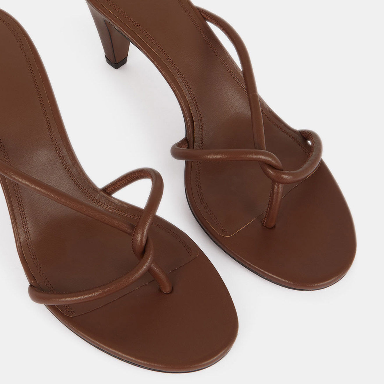 Neous Mules en Cuir marron - Talon 7 cm