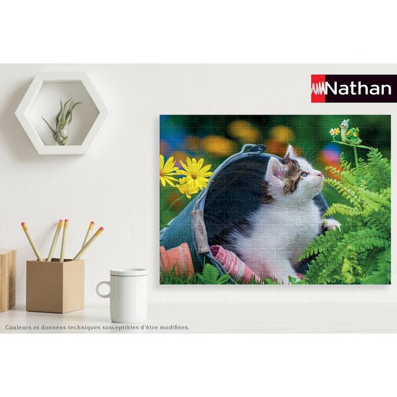 Puzzle 250 pièces Nathan - Petit chaton curieux