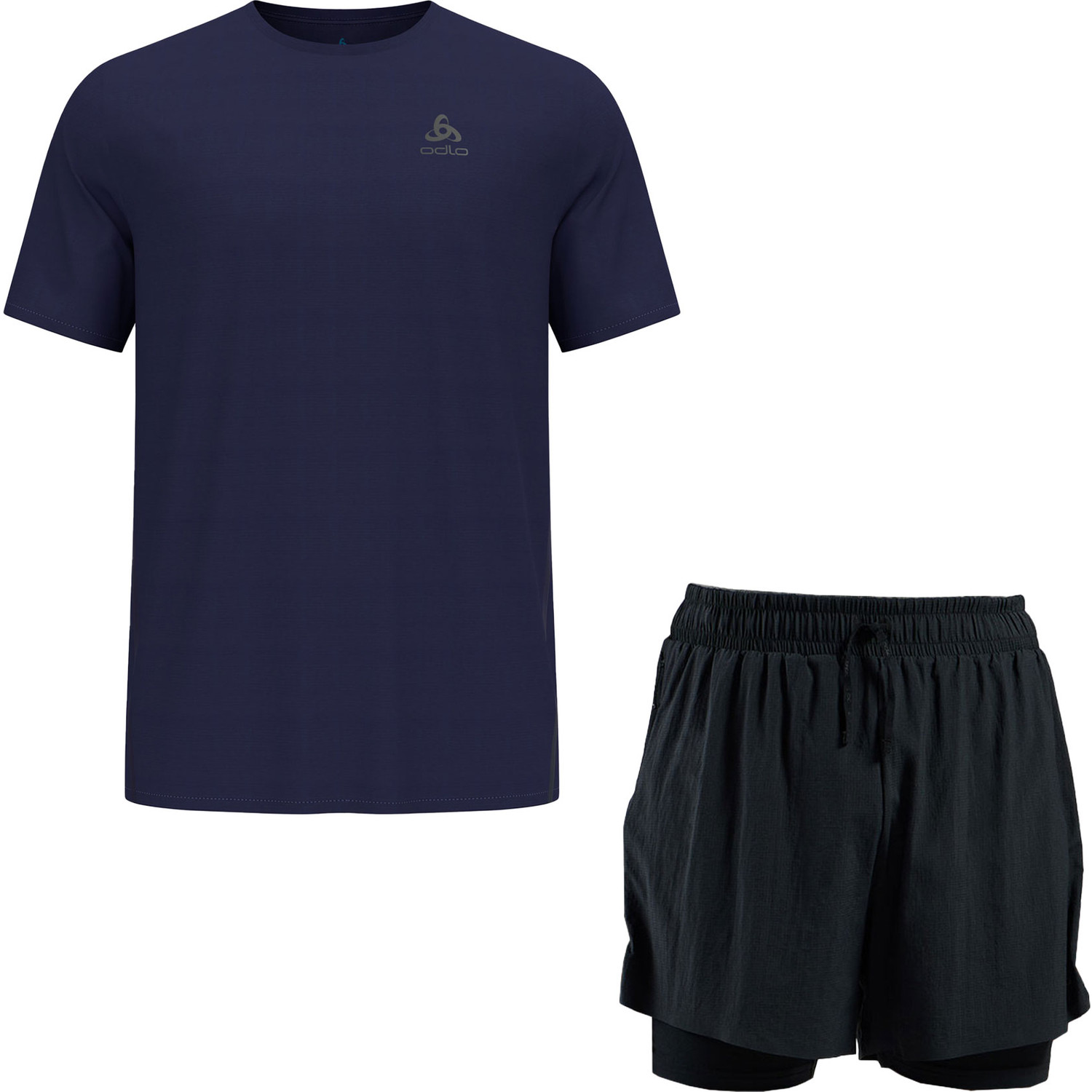 Odlo Zeroweight Shirt 2in1 Short Set Heren