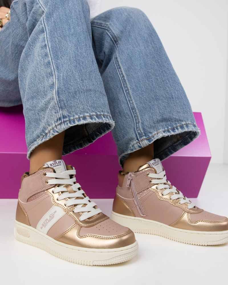 Replay Epic Jr. Hoge sneakers  - roze