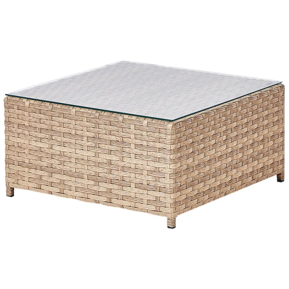 AVOLA - Loungeset voor 4 - Wit - PE rotan