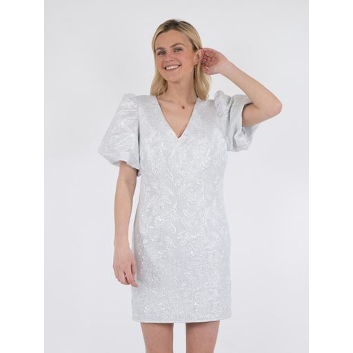 Neo Noir Sika Metallic Kjole, Silver, 38