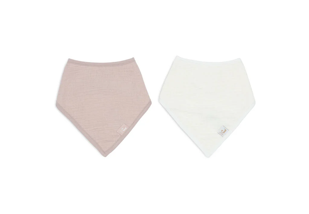 hydrofiele bandana slabWild Rose/Oatmeal - set van 2