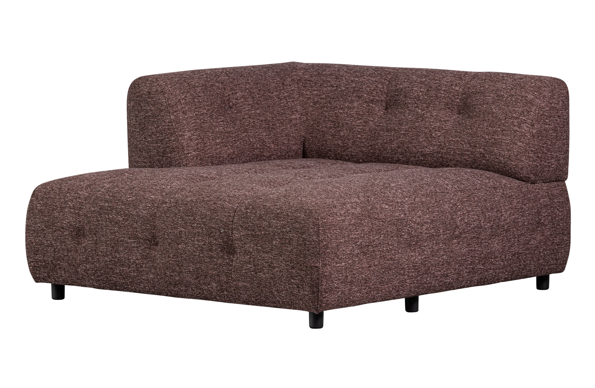 WOOOD 1,5-zits chaise longue met arm links Louis- Melange Louis 1,5-zits chaise longue met arm links Melange - Mauve