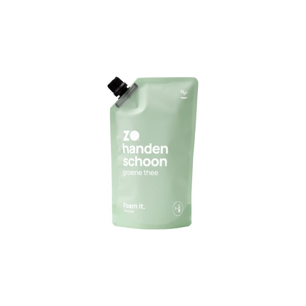 ZO Handen Schoon Navulzak Handzeep Groene Thee5 navullingen