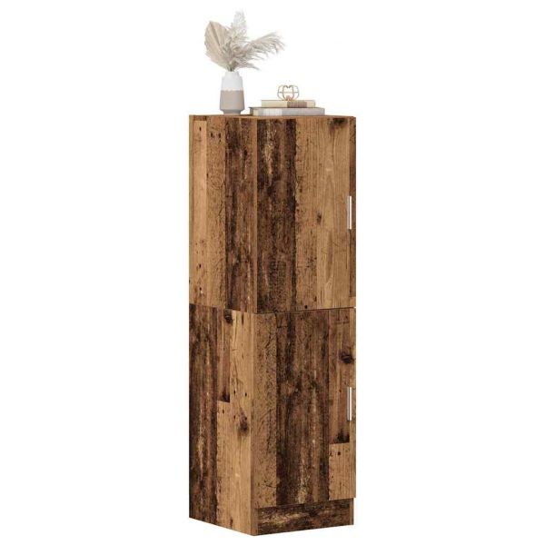 vidaXL Armário Cozinha 38x41,5x131,5 cm Derivados Madeira Madeira Velha - 1609382997