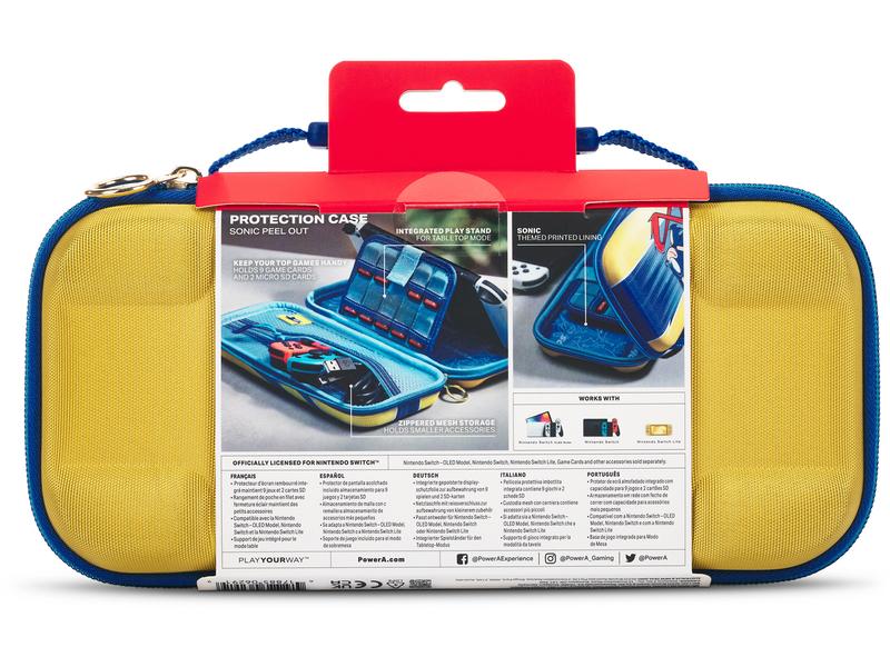 Power A Protection Case Sonic Peel Out Reisetasche für Nintendo Switch OLED, Nintendo Switch oder Nintendo Switch Lite