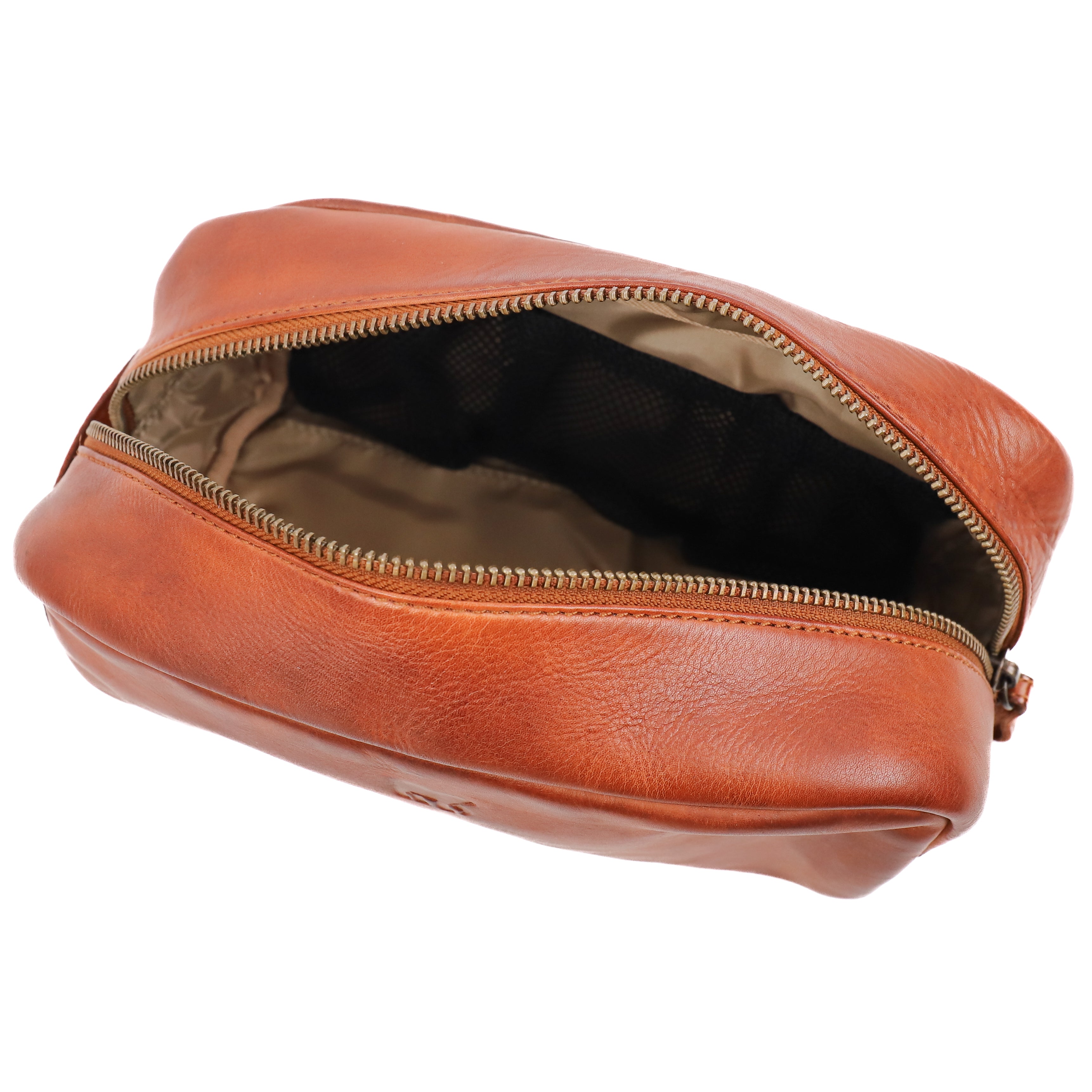 Toilettas 'Cees' cognac Cognac