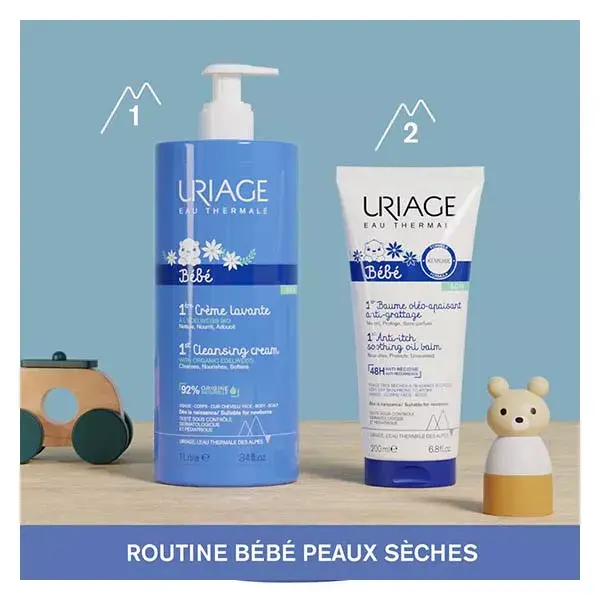 Creme de Limpeza Facial e Corporal Uriage Baby 1st 500ml