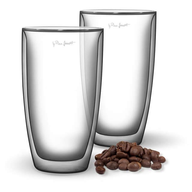 LAMART Latte Glas 2-pak, 230 ml, Dobbeltvæg borosilikatglas