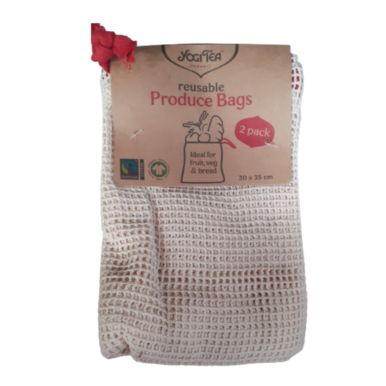 Pacote com 2 Sacos Reutilizáveis para Chá Yogi 30x35cm