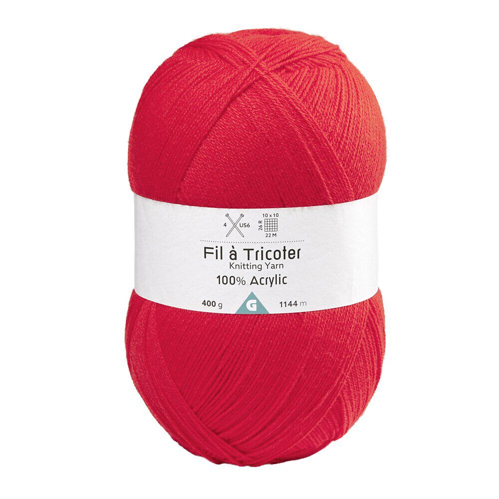 Fil à tricoter acrylique pelote 400gr - 4 modèles