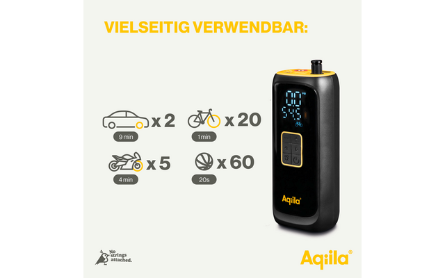 Aqiila Airbird C4 tragbarer Kompressor Luftpumpe integriert mit Powerbank und LED-Taschenlampe 4000 mAh Akku