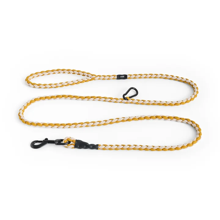 HAY - Dogs Hundeleine, geflochten, verstellbar, off-white / ocker