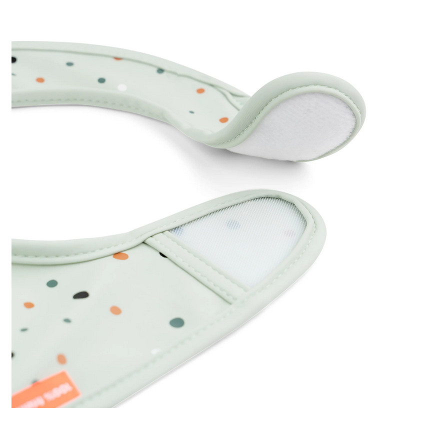 Lot de 2 bavoirs avec attache en velcro - Crocodile Vert