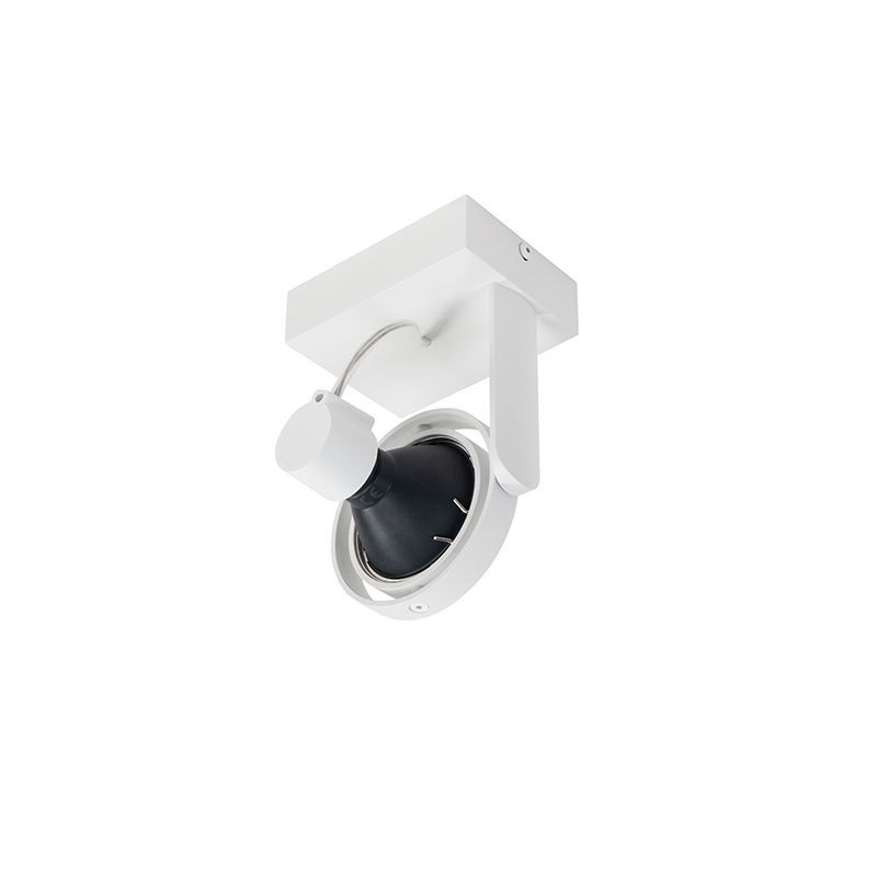 Moderne plafondspot wit draai- en kantelbaar GU10 70mm - Master