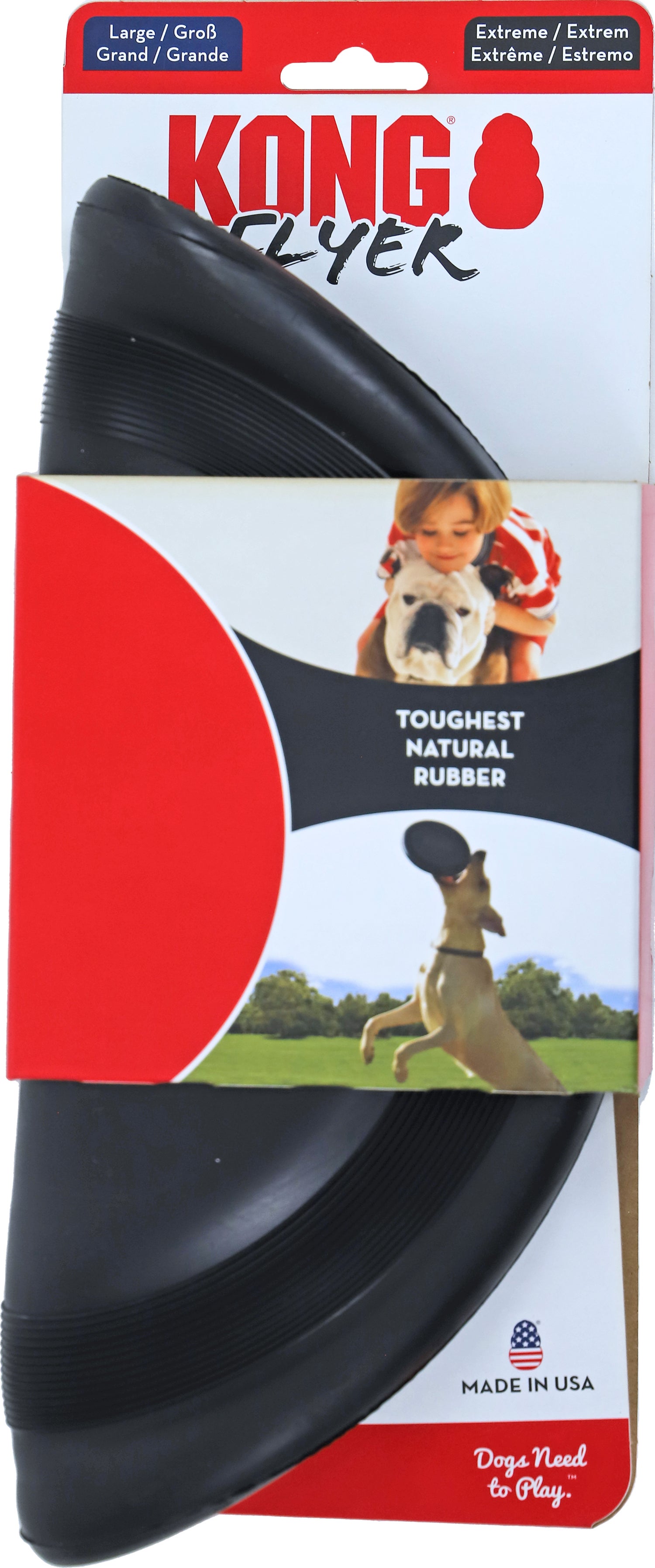 Kong hondenspeelgoed Extreme frisbee zwart D 22,5 cm