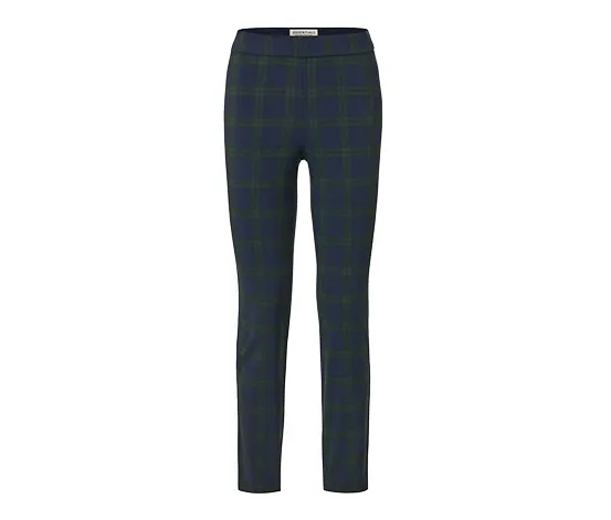 Stretchhose, grün-blau kariert