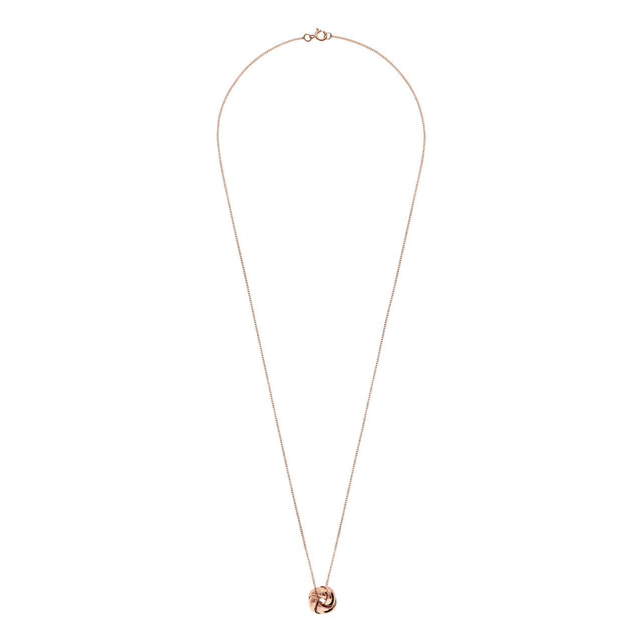 9 Karaat ketting met hanger knoop rose