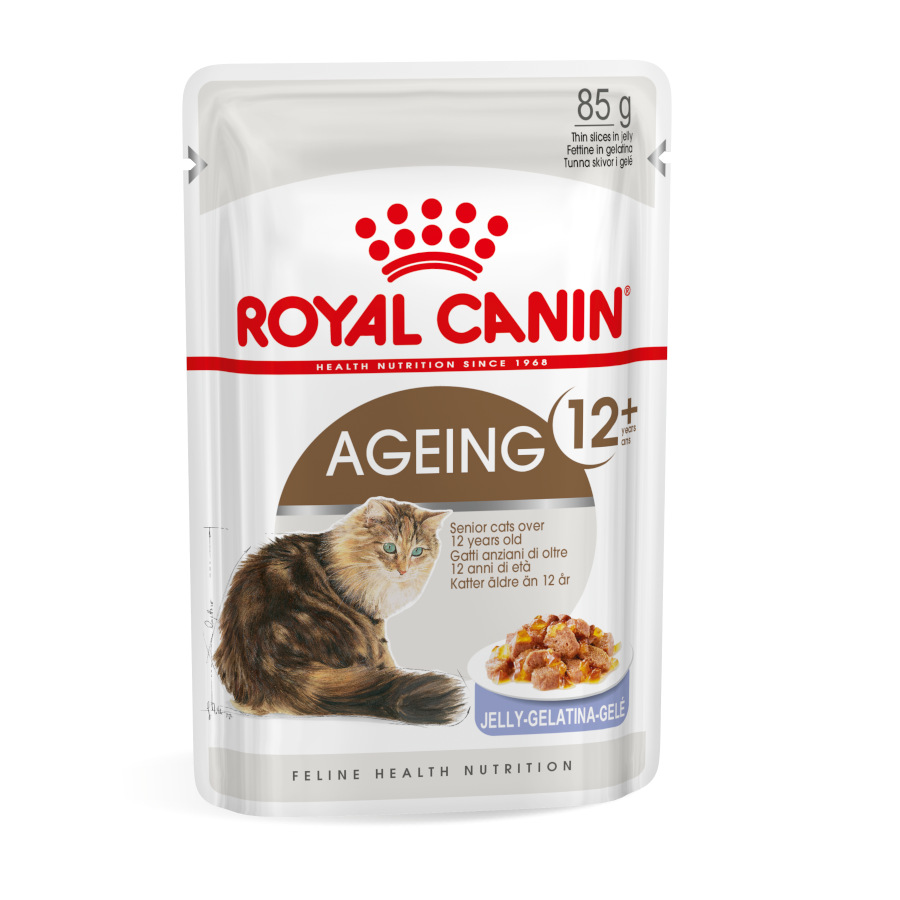 Sachês de geleia Royal Canin Ageing 12+ para gatos