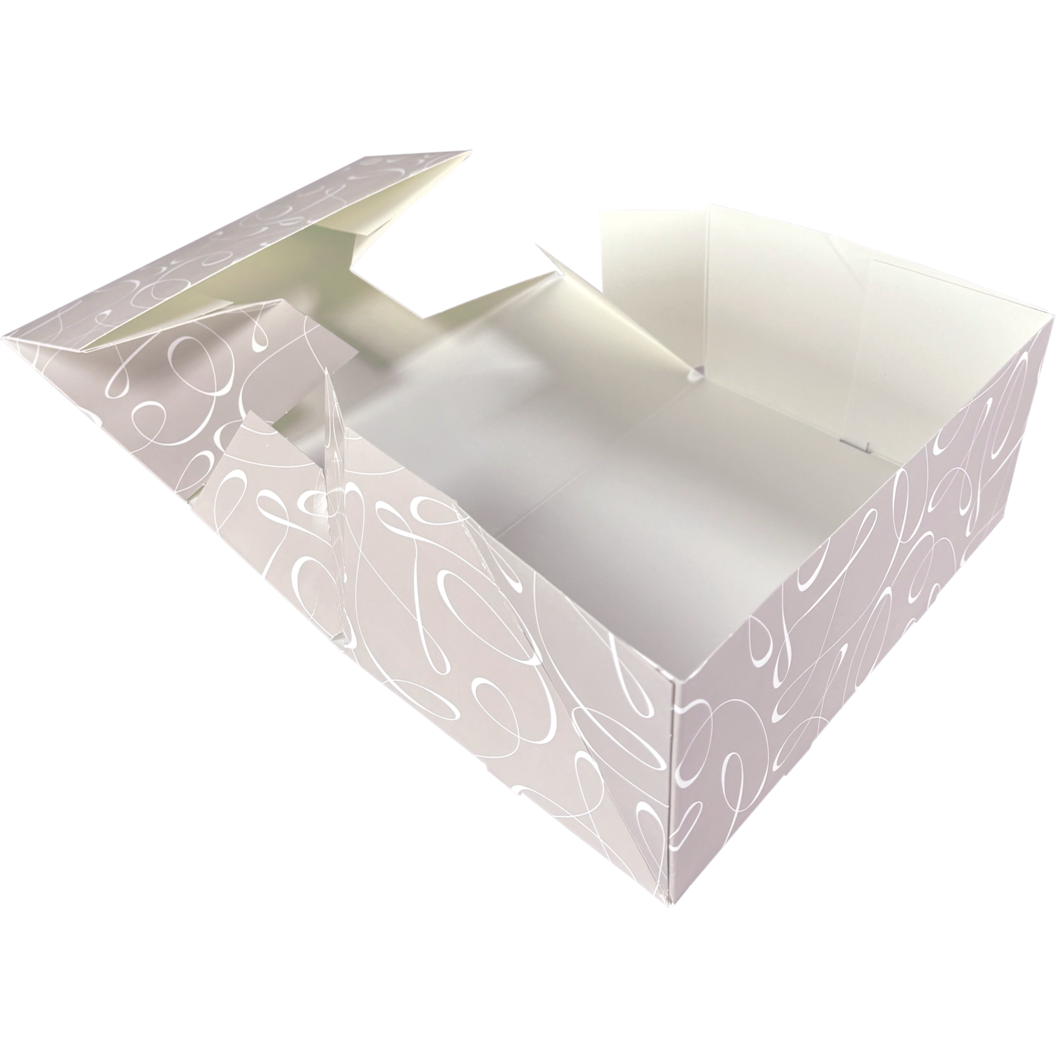 Gebaksdoos, Swirl, karton, 21x14x9cm, zonder venster,