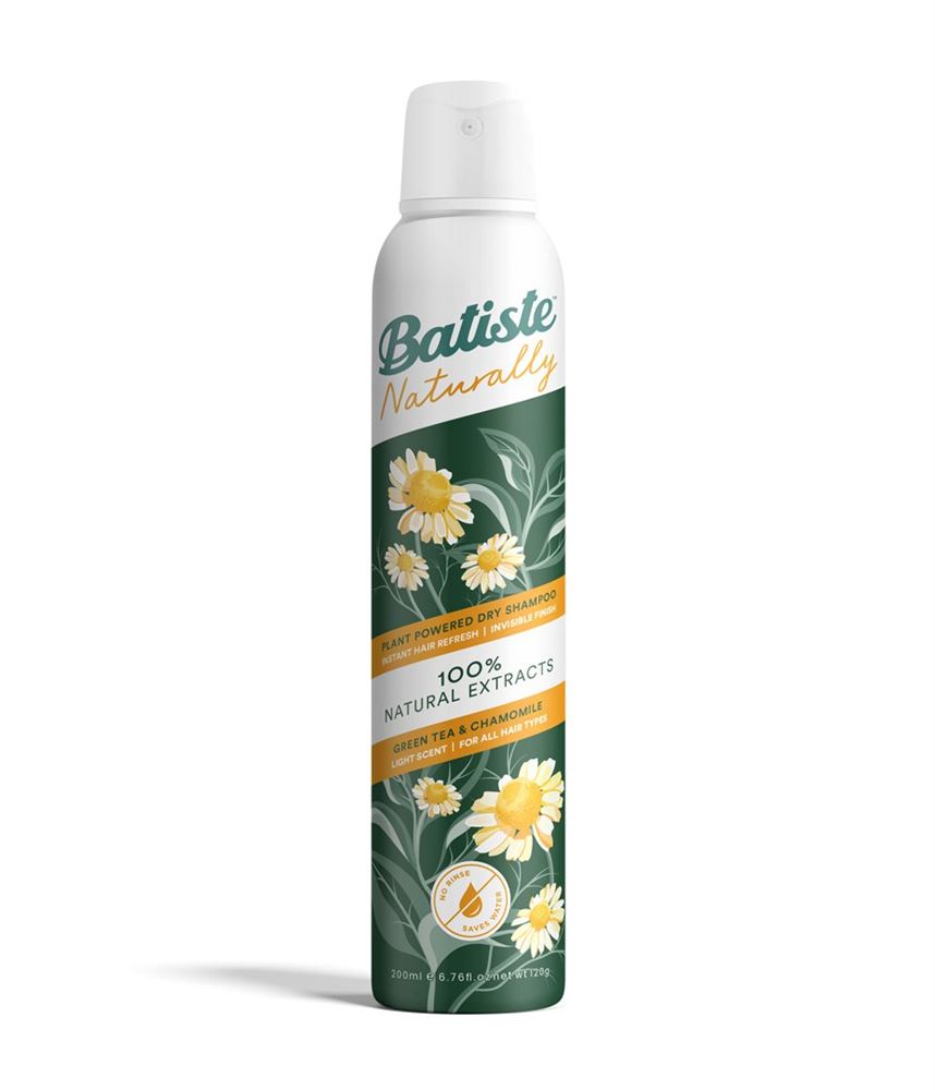 BATISTE Trockenshampoo Naturally Green Tea&Chamomille Aeros Spr 200 ml