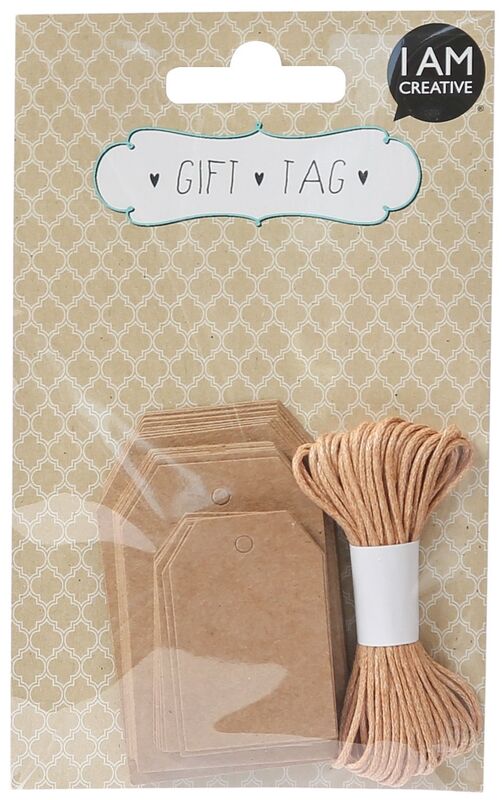 I AM CREATIVE Geschenkanhänger BOHO, 30 Stück, braun