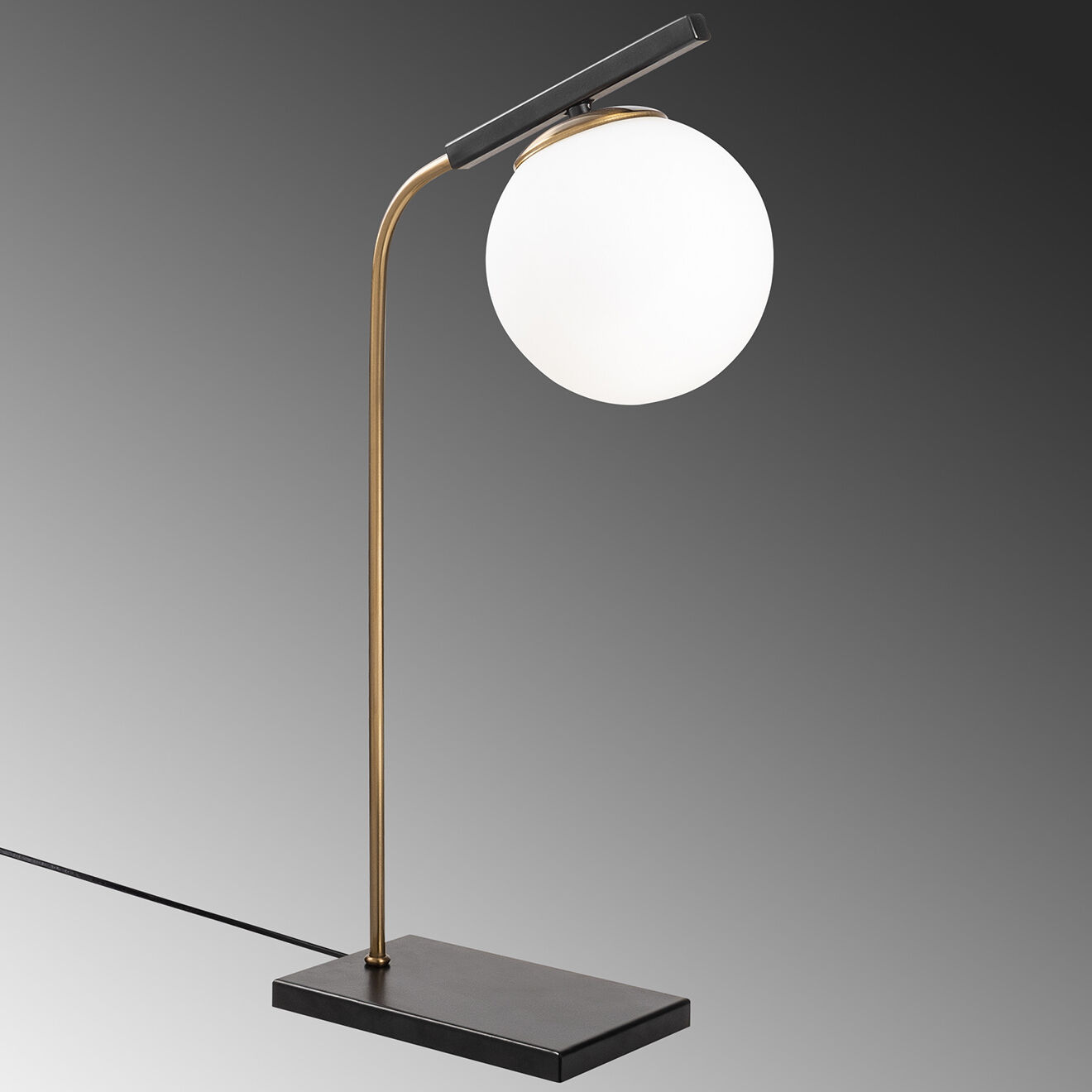 Opviq Lampe à Poser Yildiz noir/doré - 15x26x55 cm
