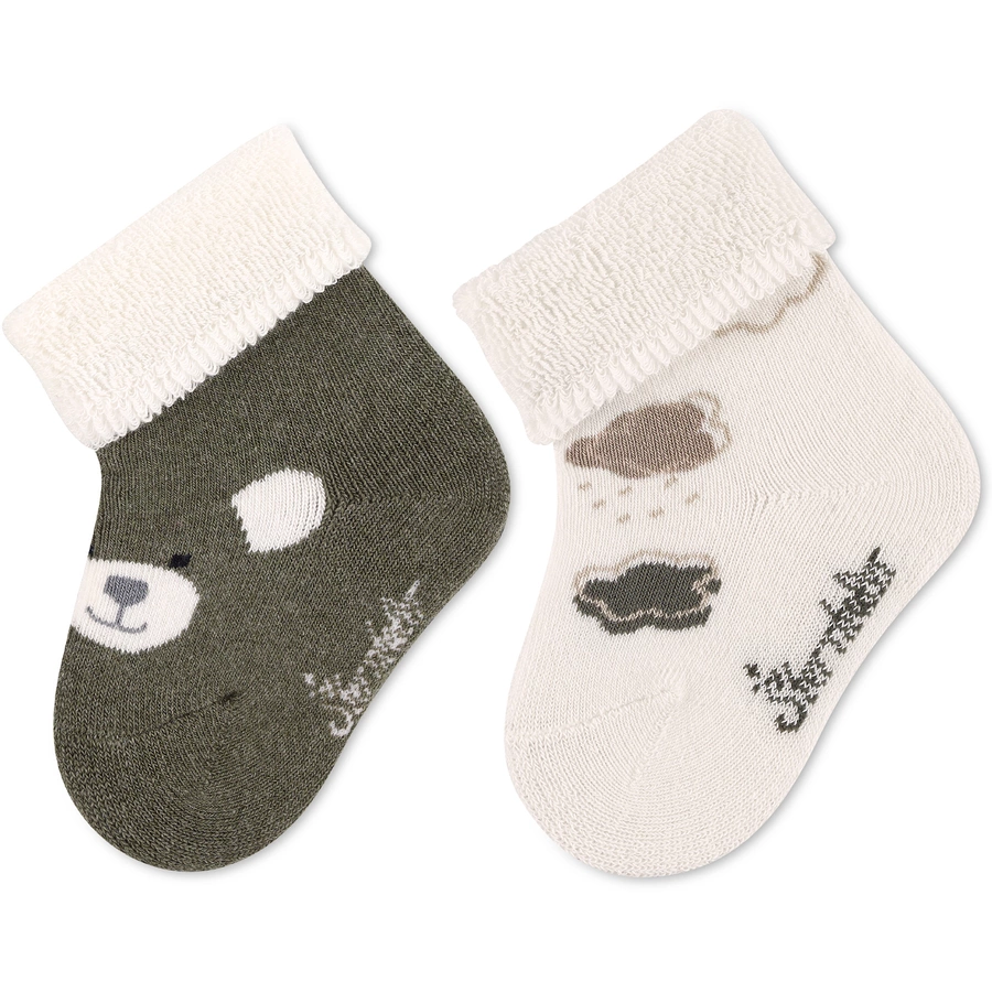 Sterntaler Baby-Söckchen Doppelpack Elia grün melange