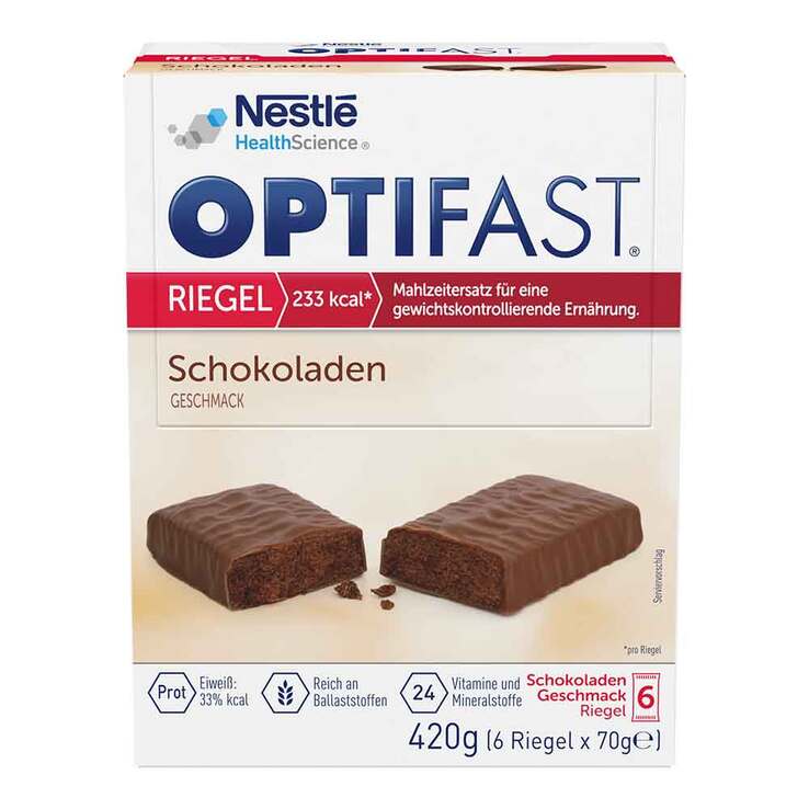 Optifast Riegel Schokolade, 6X70 g