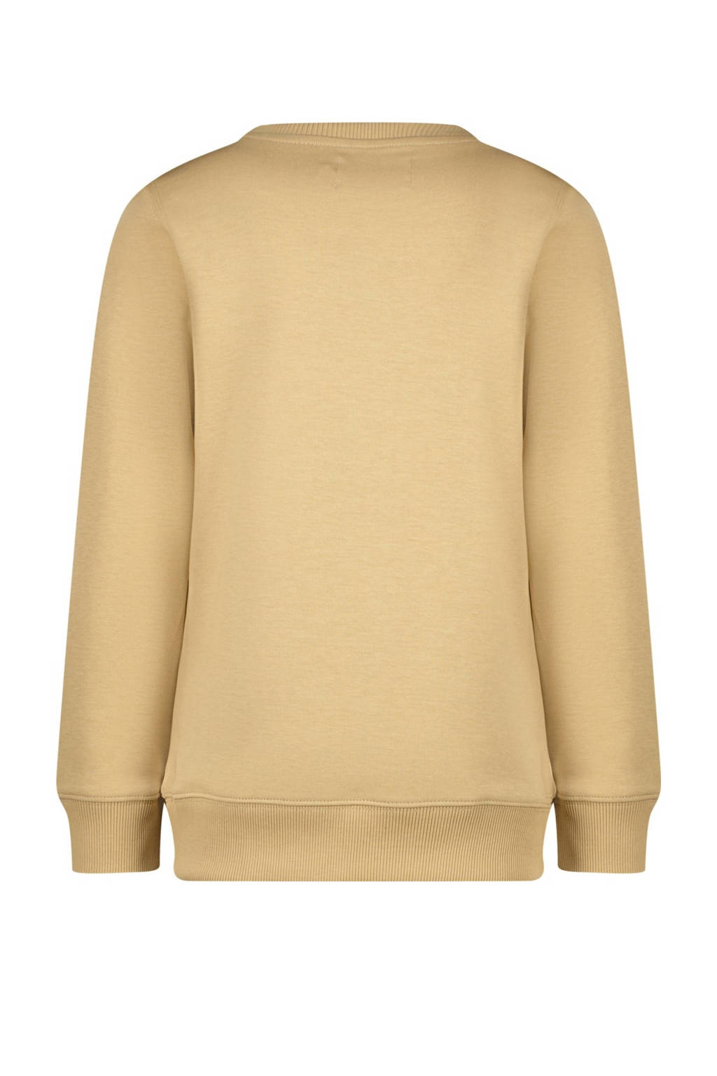 Raizzed sweater Lawton met printopdruk beige/zwart