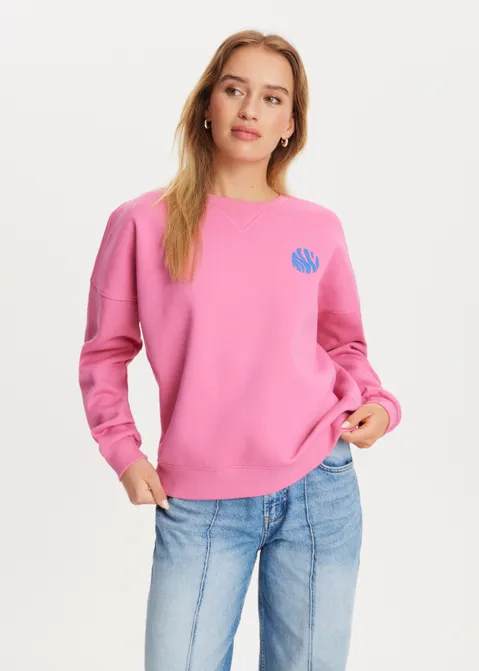 Sweater met print better sun roze (ROS.M)