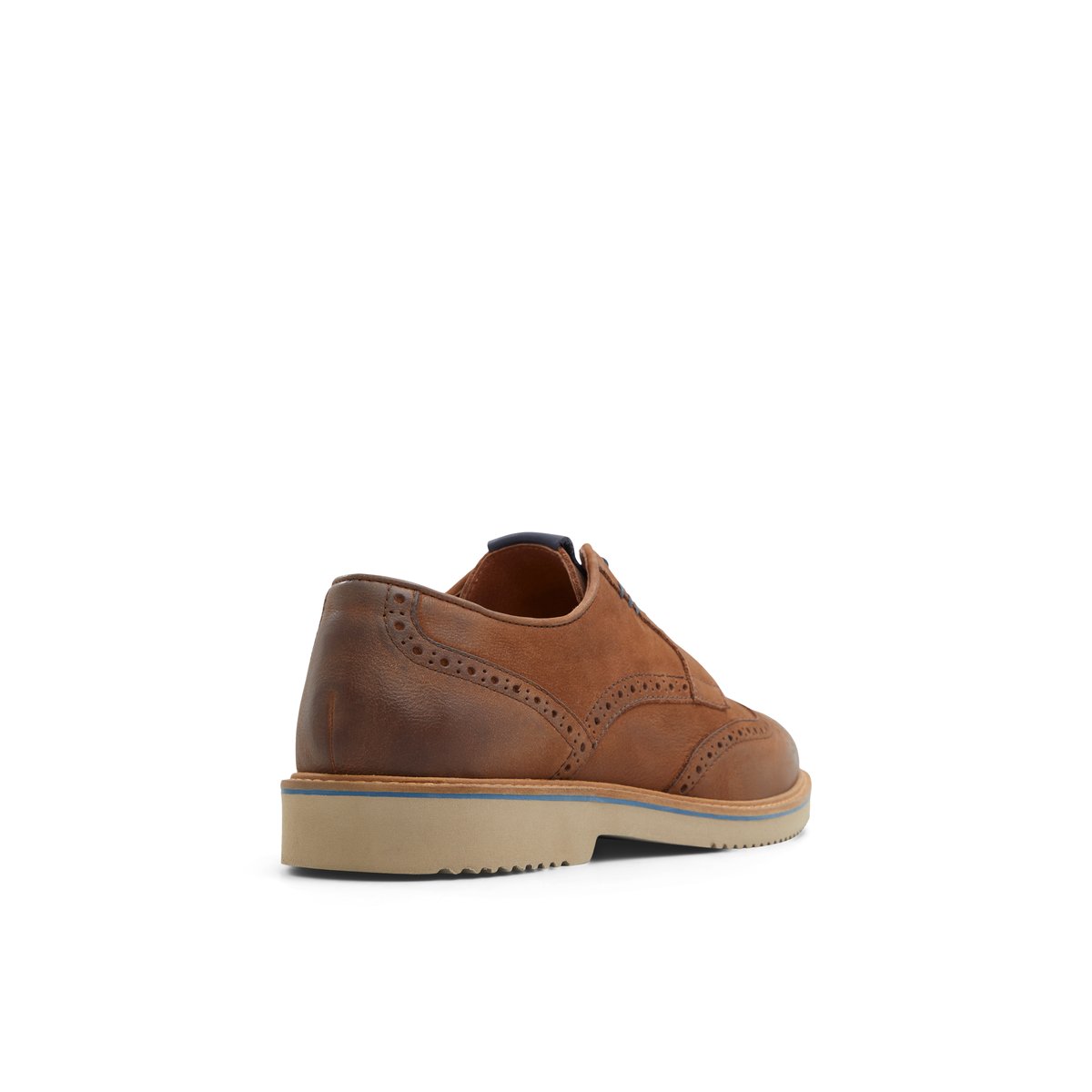 LUCA FERRI-Leonard-Chaussures habillées richelieu - Talon plat - Cognac