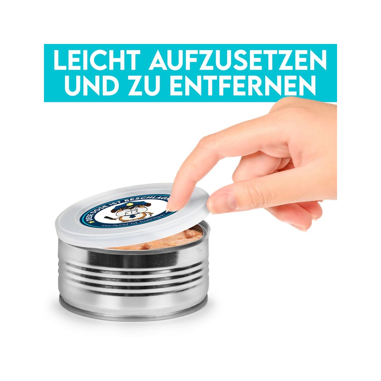 HUND IST KÖNIG Dosendeckel, Deckel für Dosen halten Tierfutter frisch, schließen Gerüche ein - 400g / 200g