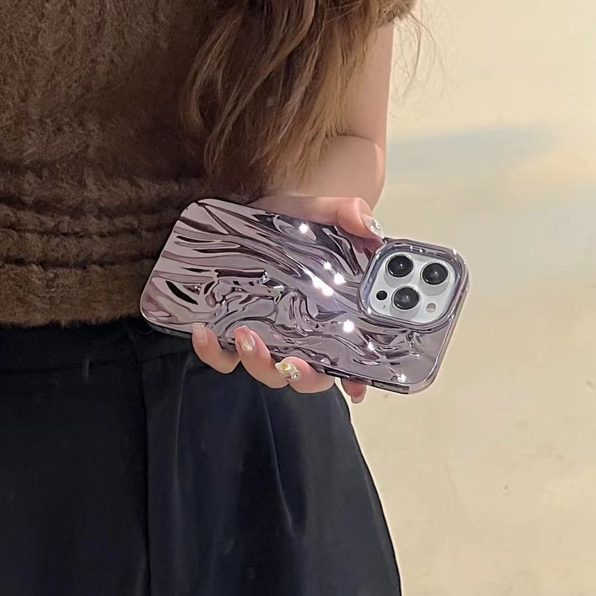 Rockit - Gestructureerd metalen telefoonhoesje - iPhone 14 / 14 Pro / 14 Pro Max / 13 / 13 Pro / 13 Pro Max / 12 / 12 Pro / 12 Pro Max / 11