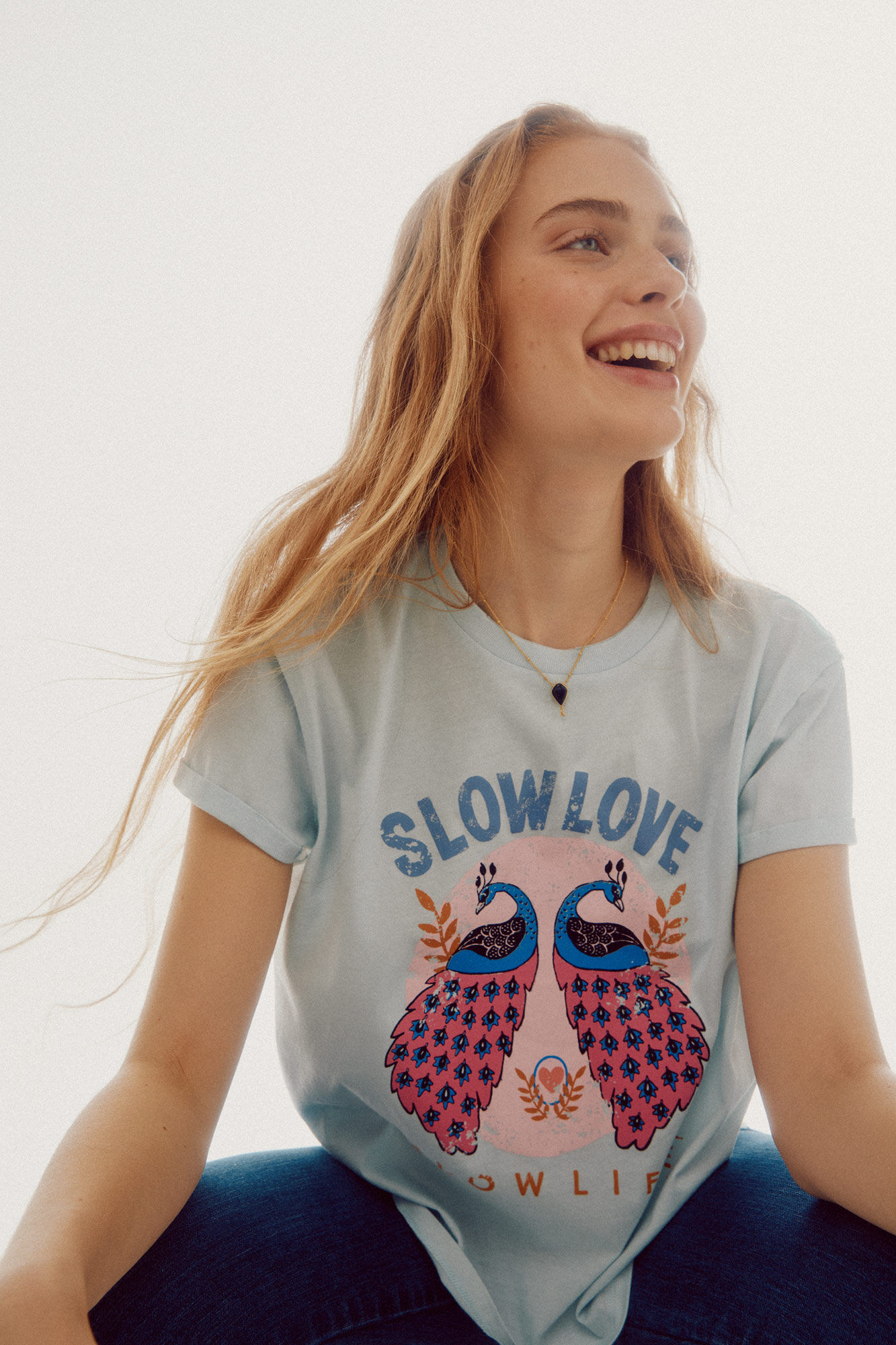 Camiseta estampada - Azul