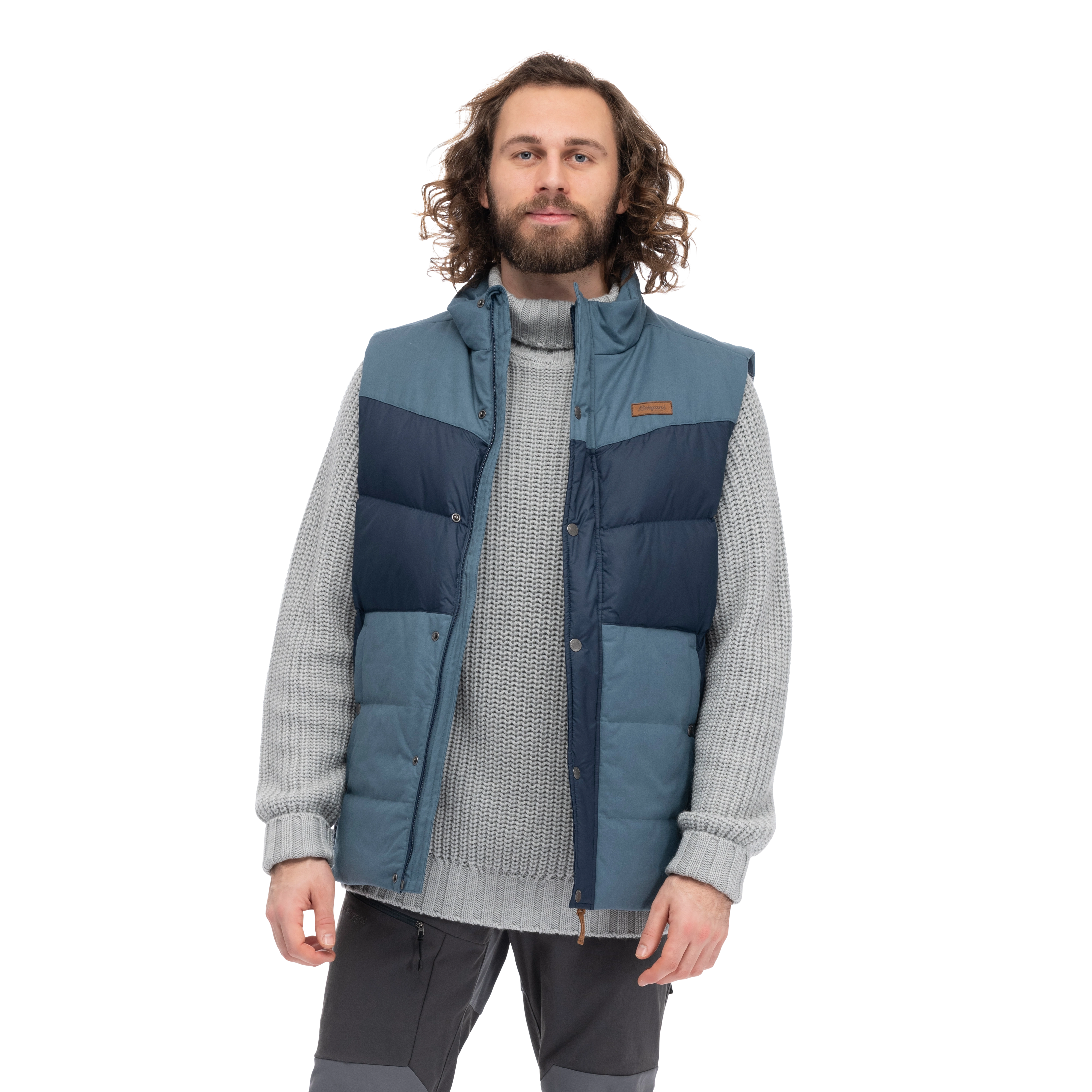 Nordmarka Outdoor Down Vest Men Navy Blue / Orion Blue