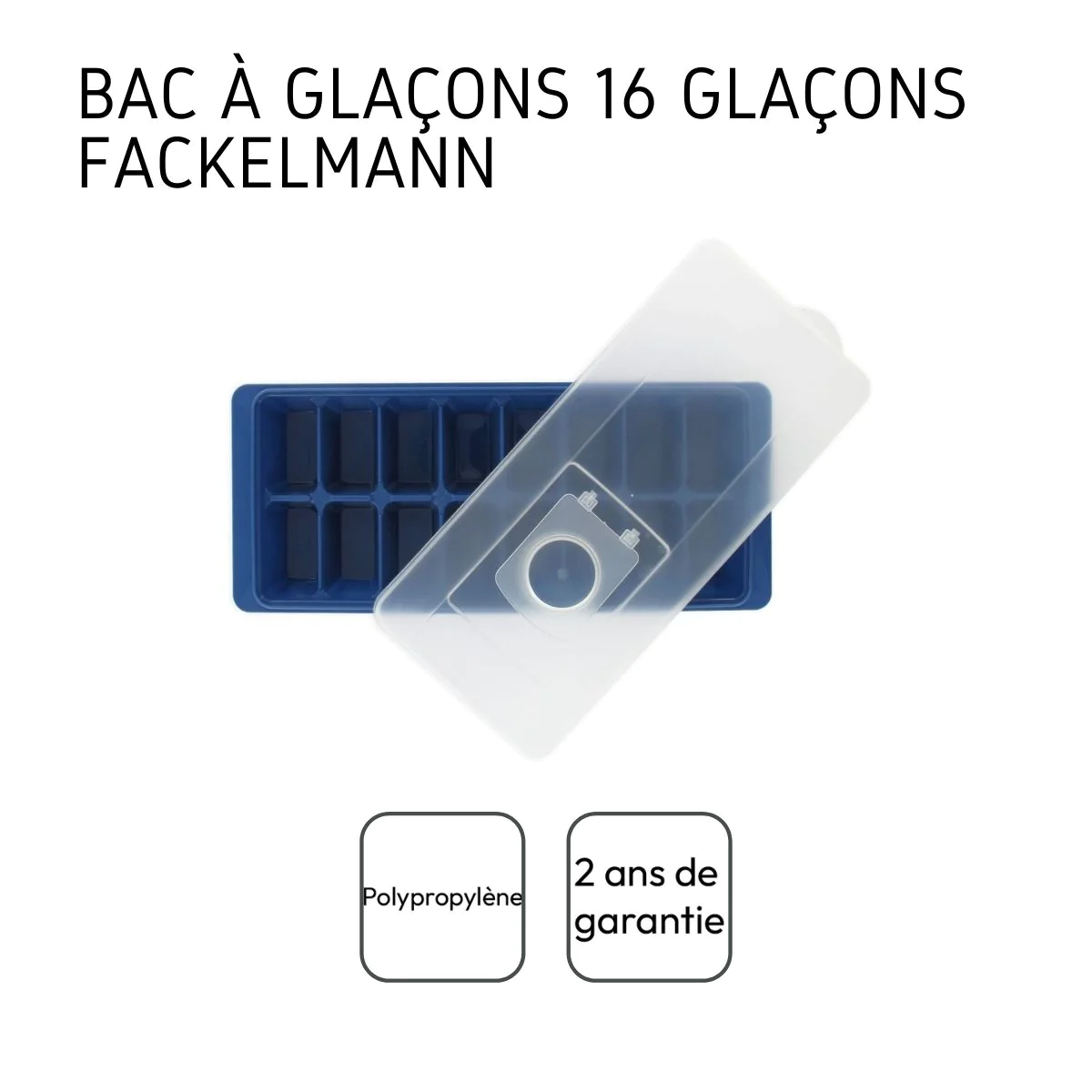 Bac à glaçons avec couvercle capacité de 16 glaçons Bar Concept Fackel