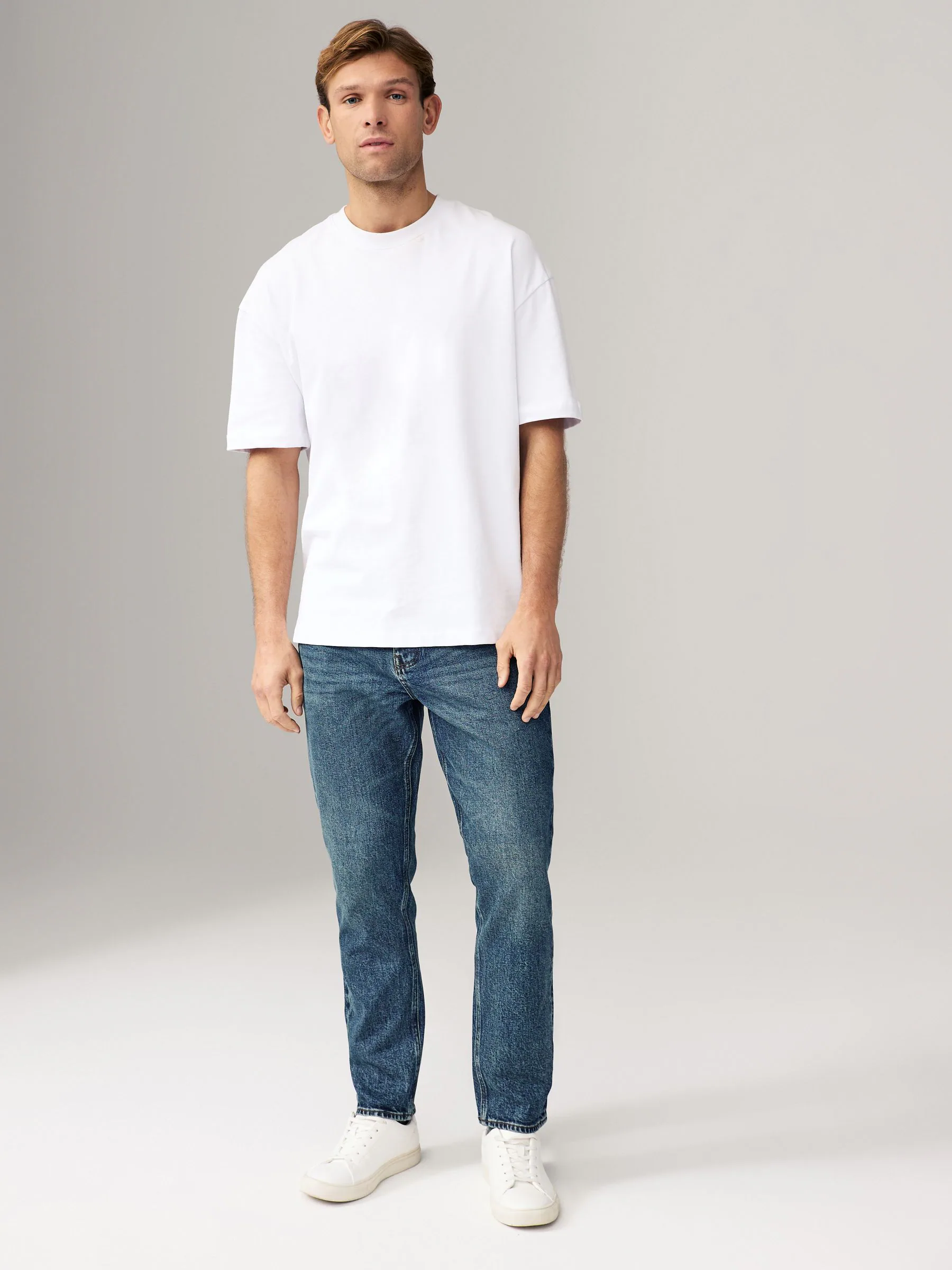 Blauw - Slim Fit - Vintage wash denim jeans