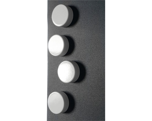 Decoratieve magneet wit, set van 4