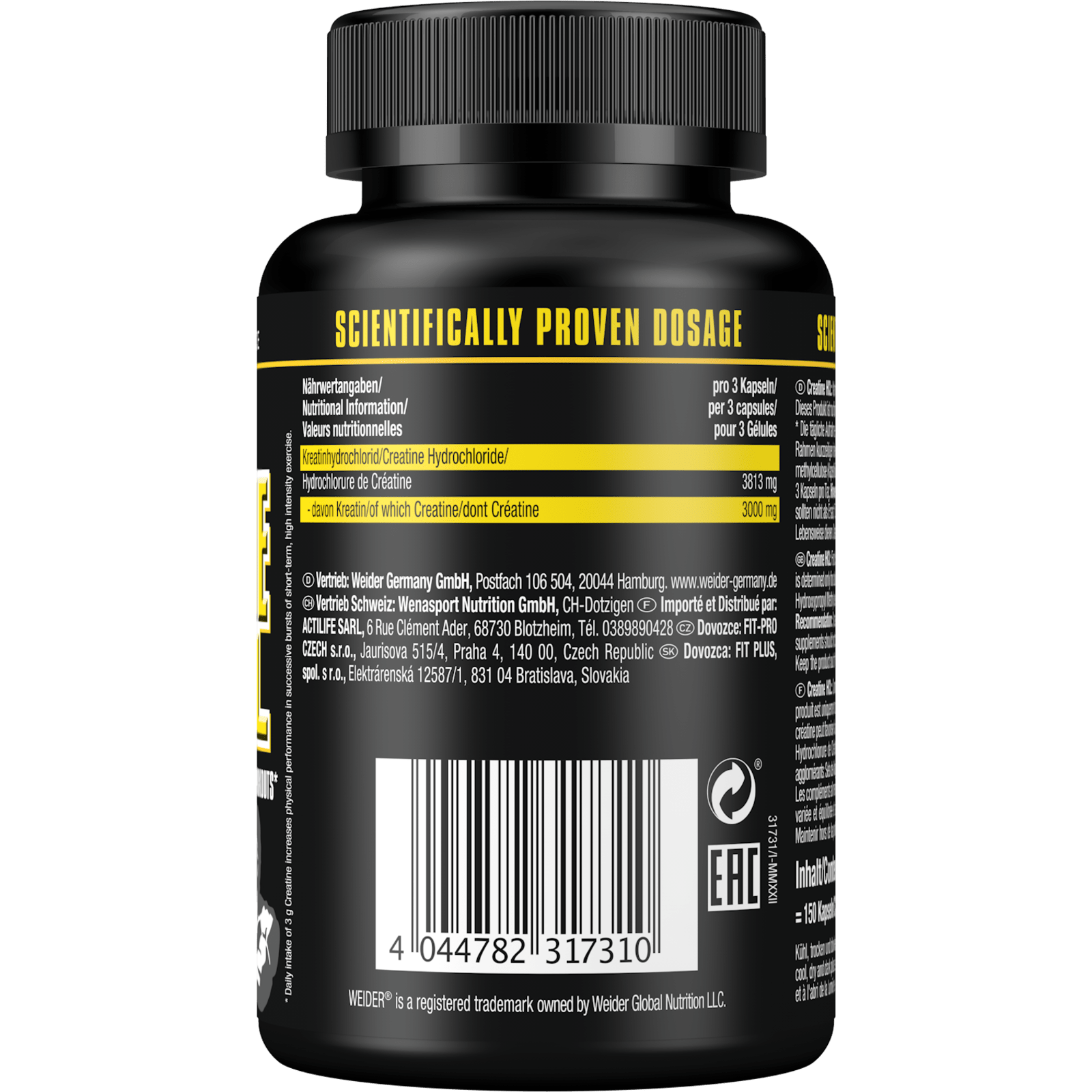 Creatine HCL (150 Kapseln)