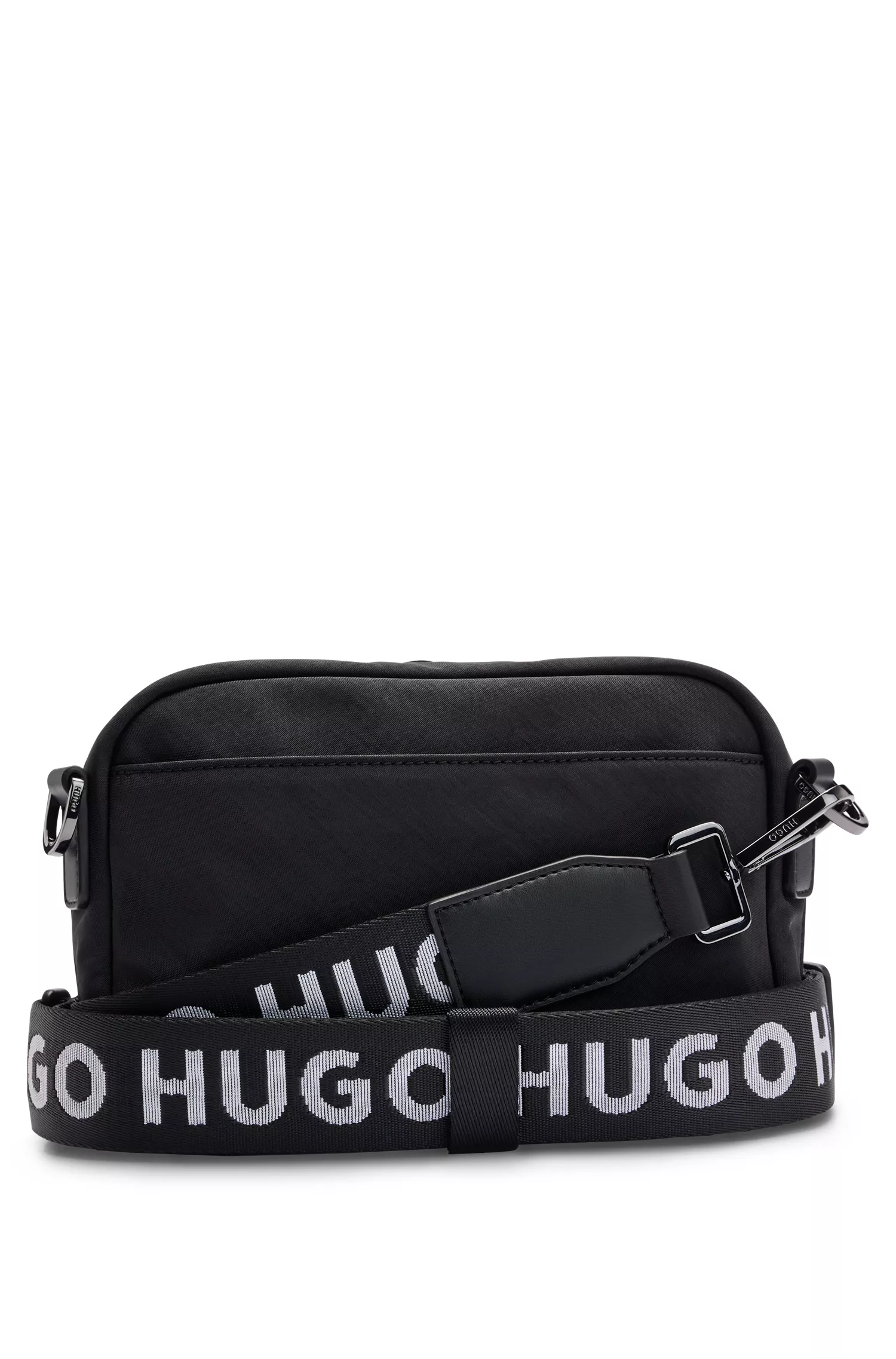 Bolsa transversal HUGO vermelha com alça ajustável personalizada.