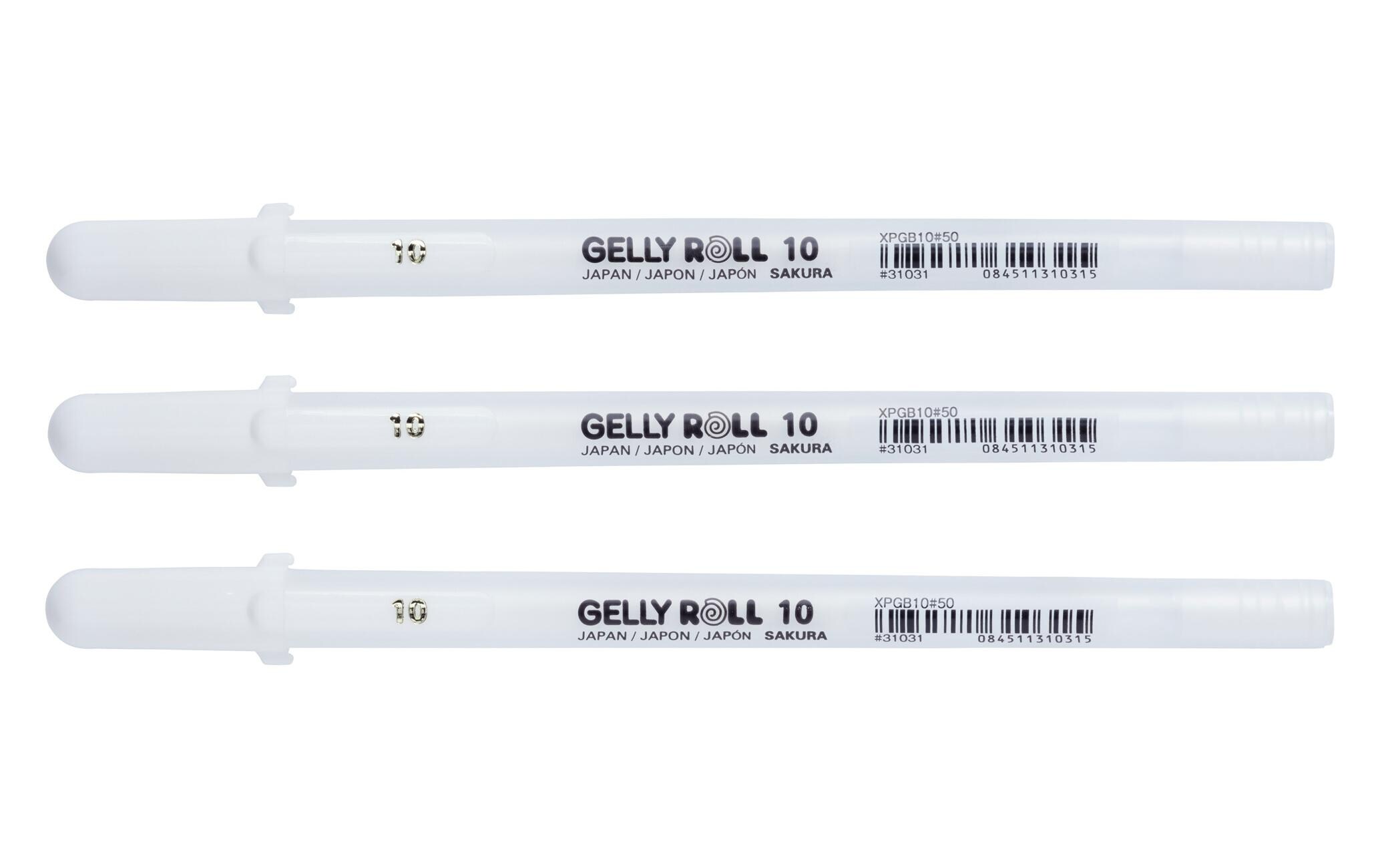 Gelschreiber Gelly Roll Basic 3er-Set Breit, WeissGelstifte für dicke Linien