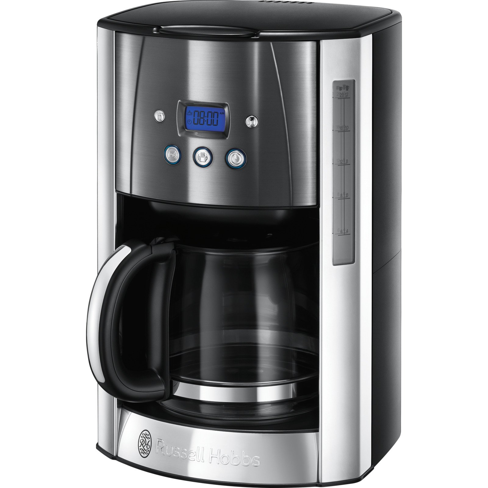 Russell Hobbs Luna Moonlight Grey Glas-Kaffeemaschine 23241-56