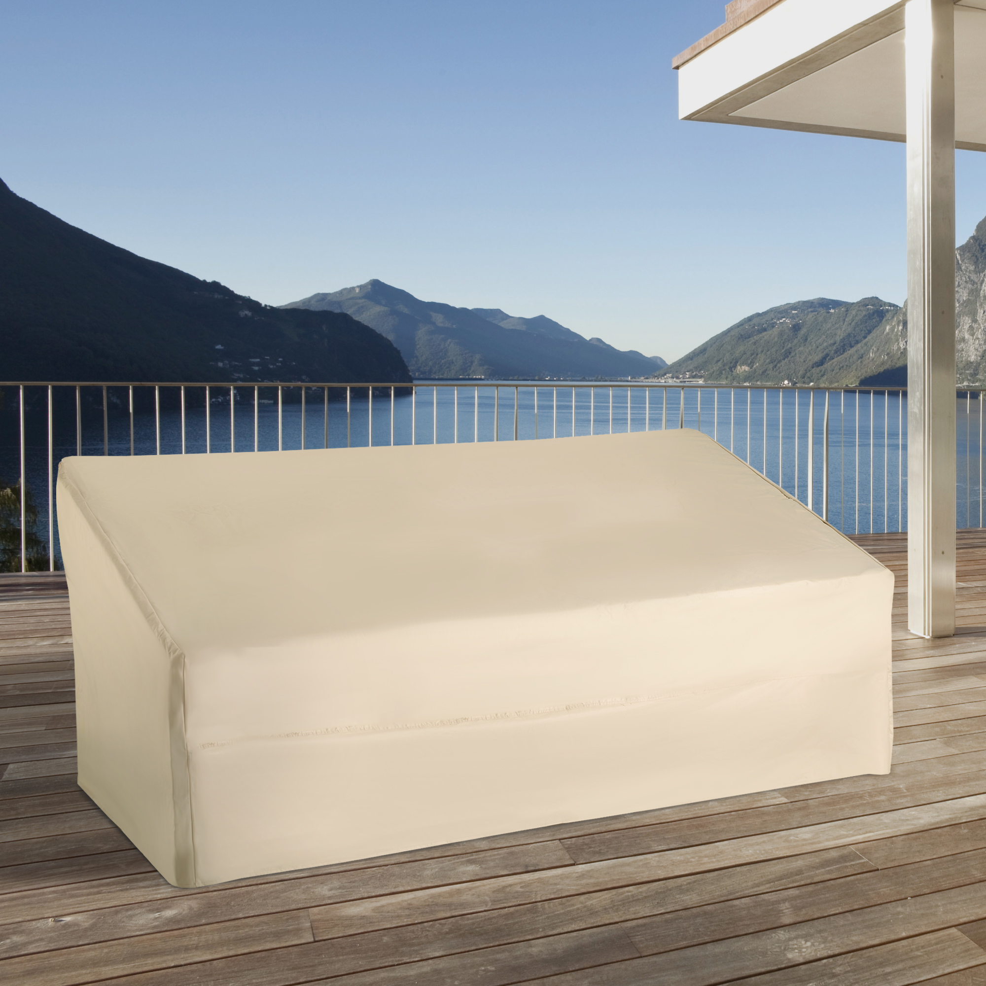 Capa protetora bege Outsunny para banco de 3 lugares