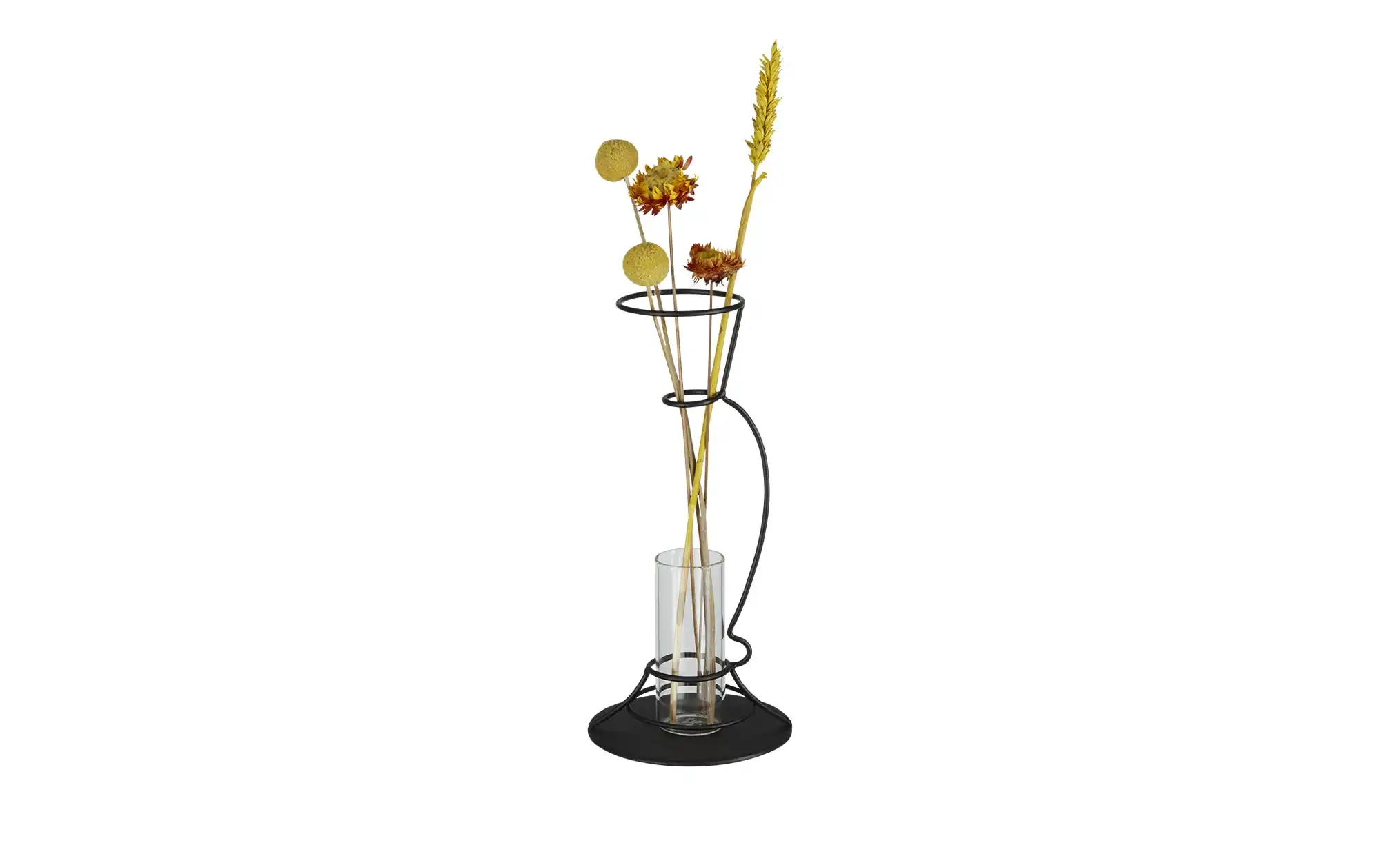 Vase im Metallständer