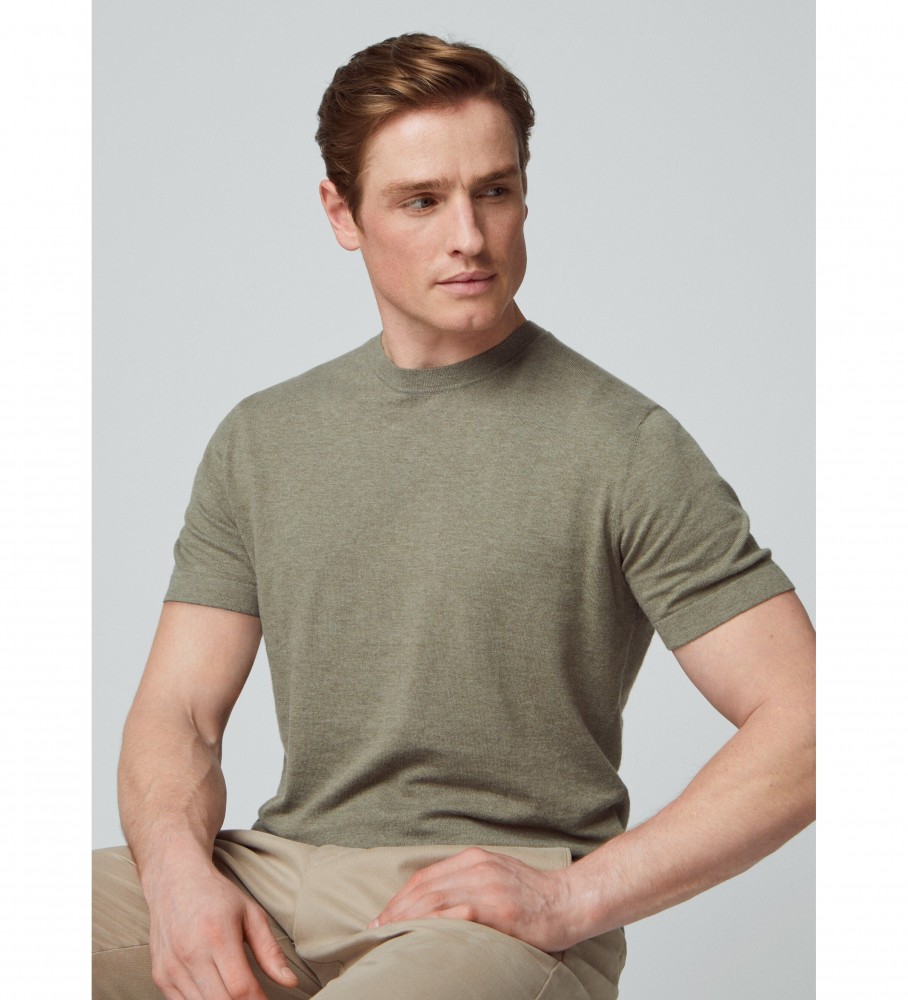 Camiseta de malha verde Hackett
