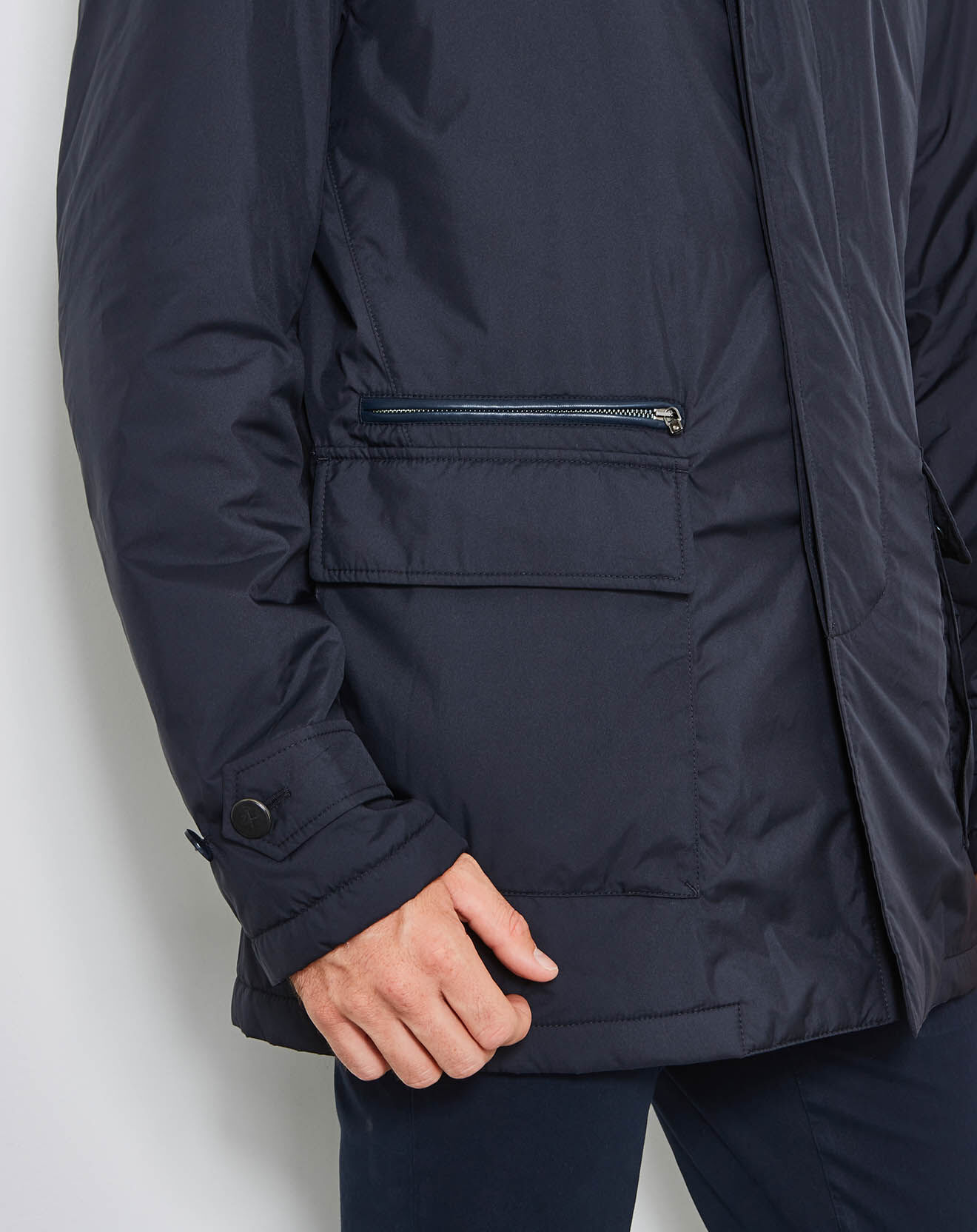 Hackett London Blouson en flanelle Mayfair bleu marine