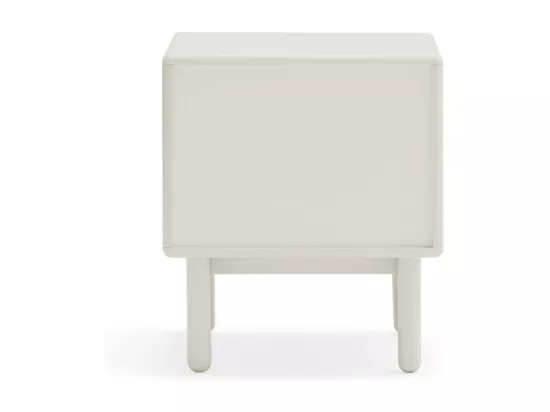 Corvo - Table de chevet en bois : Couleur - Blanc